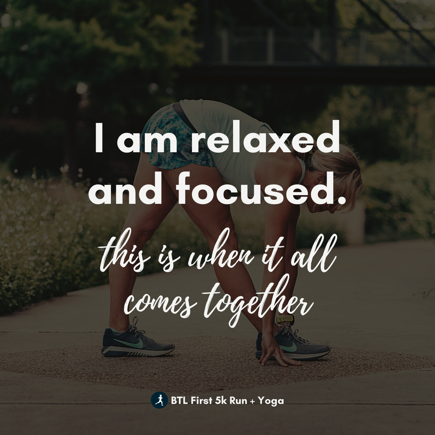 Your first 5k run and yoga program: Week 12 instagram shareable image